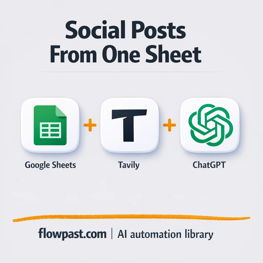 Google Sheets + ChatGPT: drafts for LinkedIn, X, IG - n8n workflow automation template