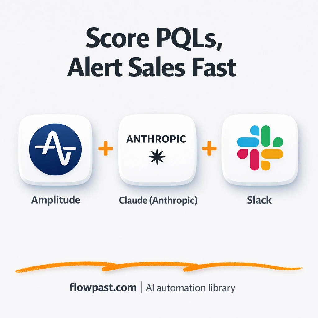 Amplitude + Slack: PQL alerts with richer context - n8n workflow automation template