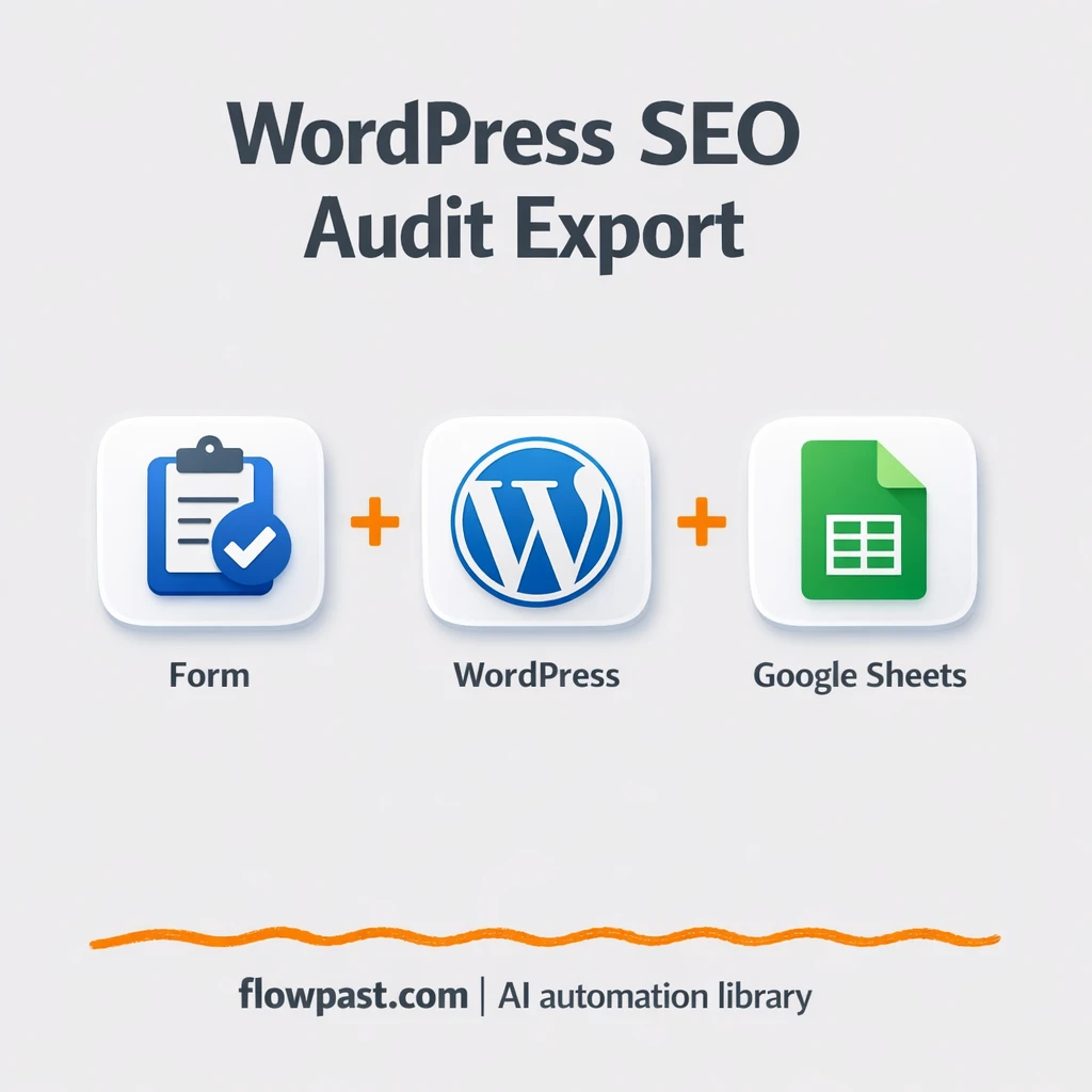 WordPress to Google Sheets, audit-ready content lists - n8n workflow automation template