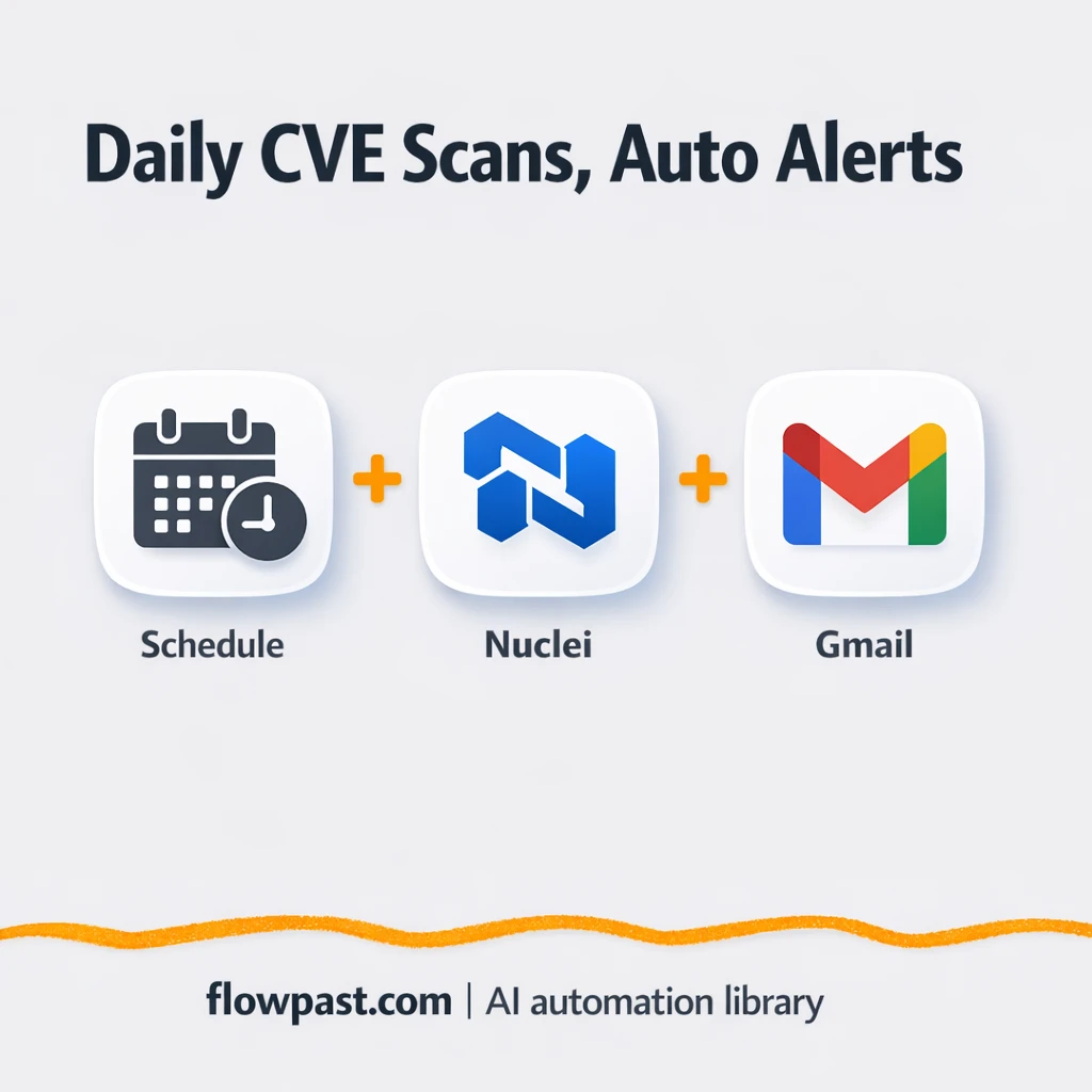 Nuclei + Gmail: CVE scan findings sent clean - n8n workflow automation template