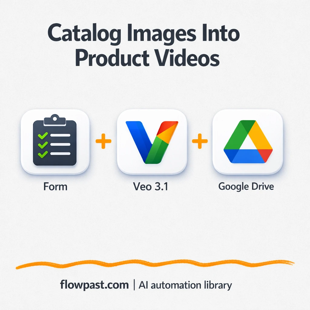 Google Veo to Google Drive, product videos at scale - n8n workflow automation template