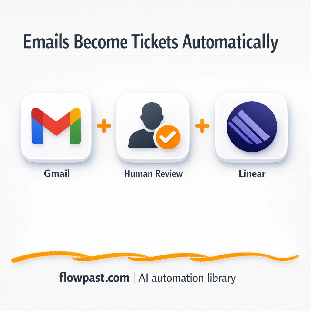 Gmail to Linear, emails turned into clean tickets - n8n workflow automation template