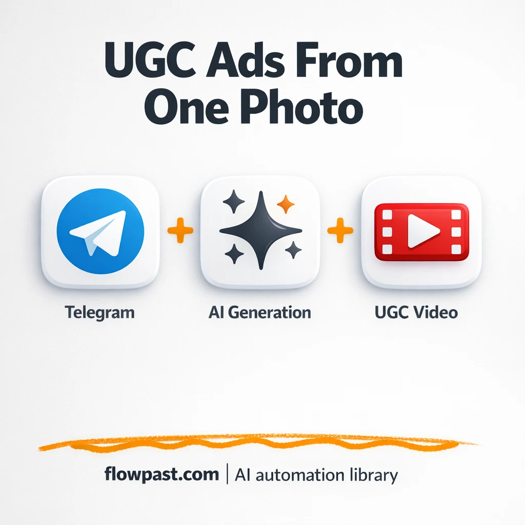 Telegram + ElevenLabs: UGC ads from product photos - n8n workflow automation template