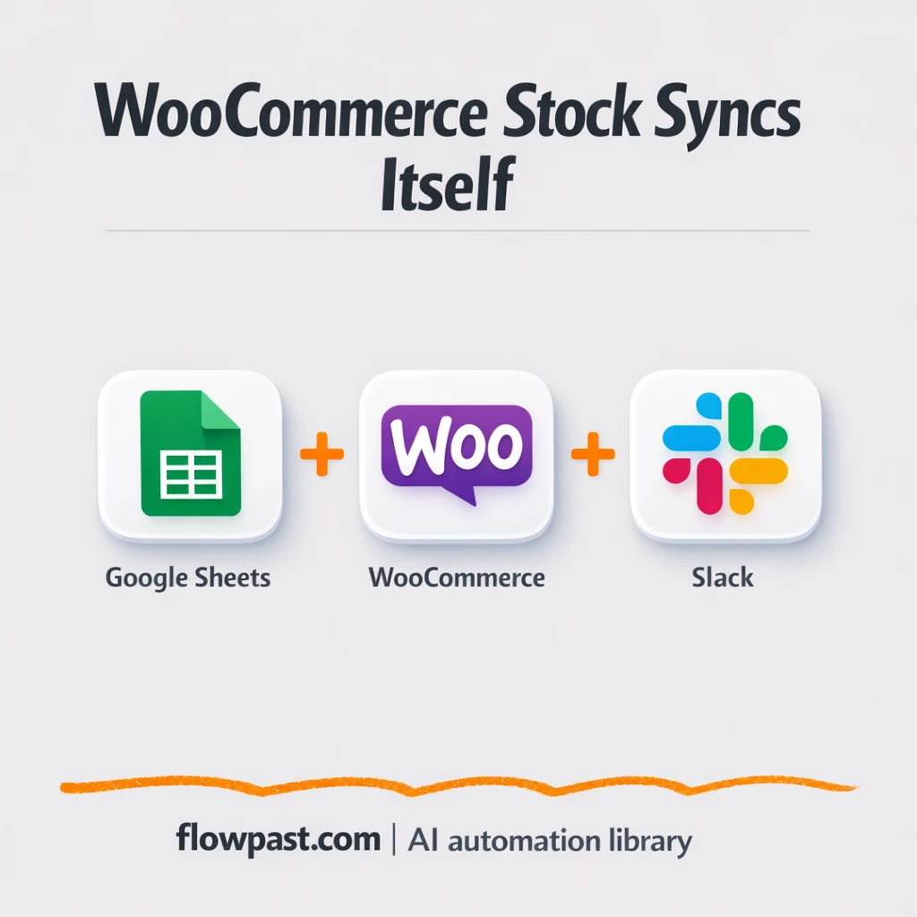 WooCommerce + Google Sheets, stock stays accurate - n8n workflow automation template