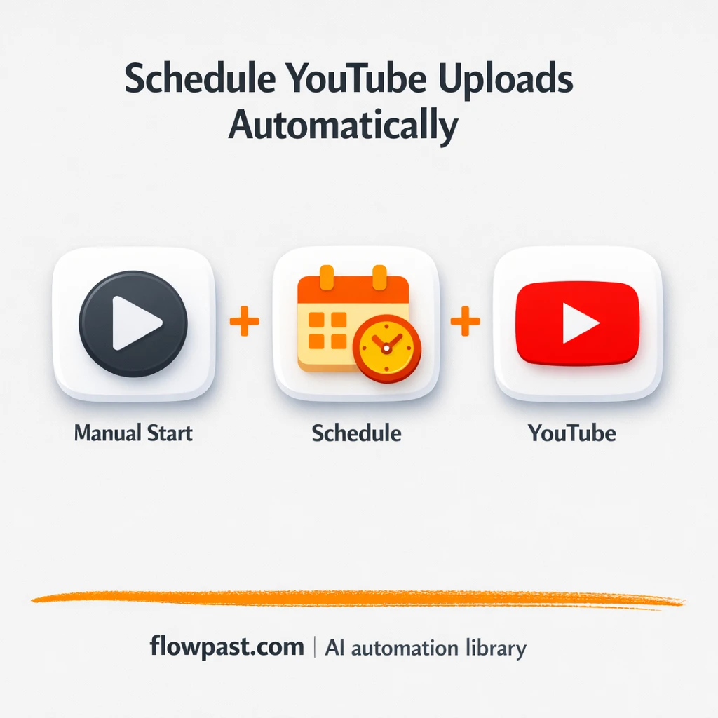 YouTube + Google Drive, schedule series uploads cleanly - n8n workflow automation template