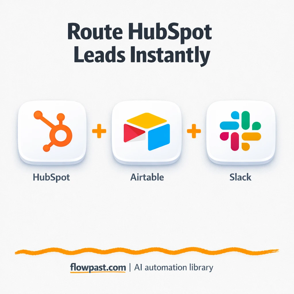 HubSpot + Slack: route leads to the right rep fast - n8n workflow automation template
