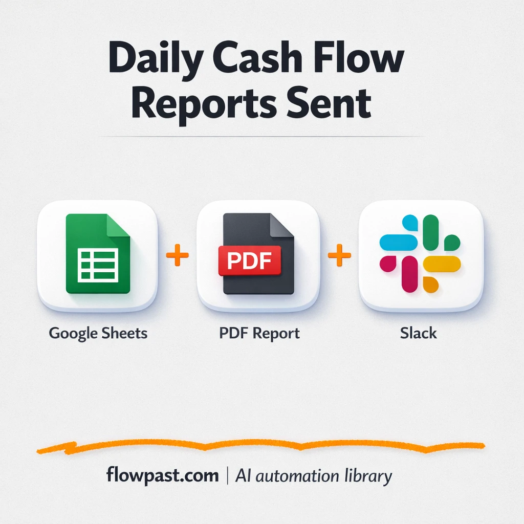 Google Sheets + Slack: daily cash flow snapshot - n8n workflow automation template