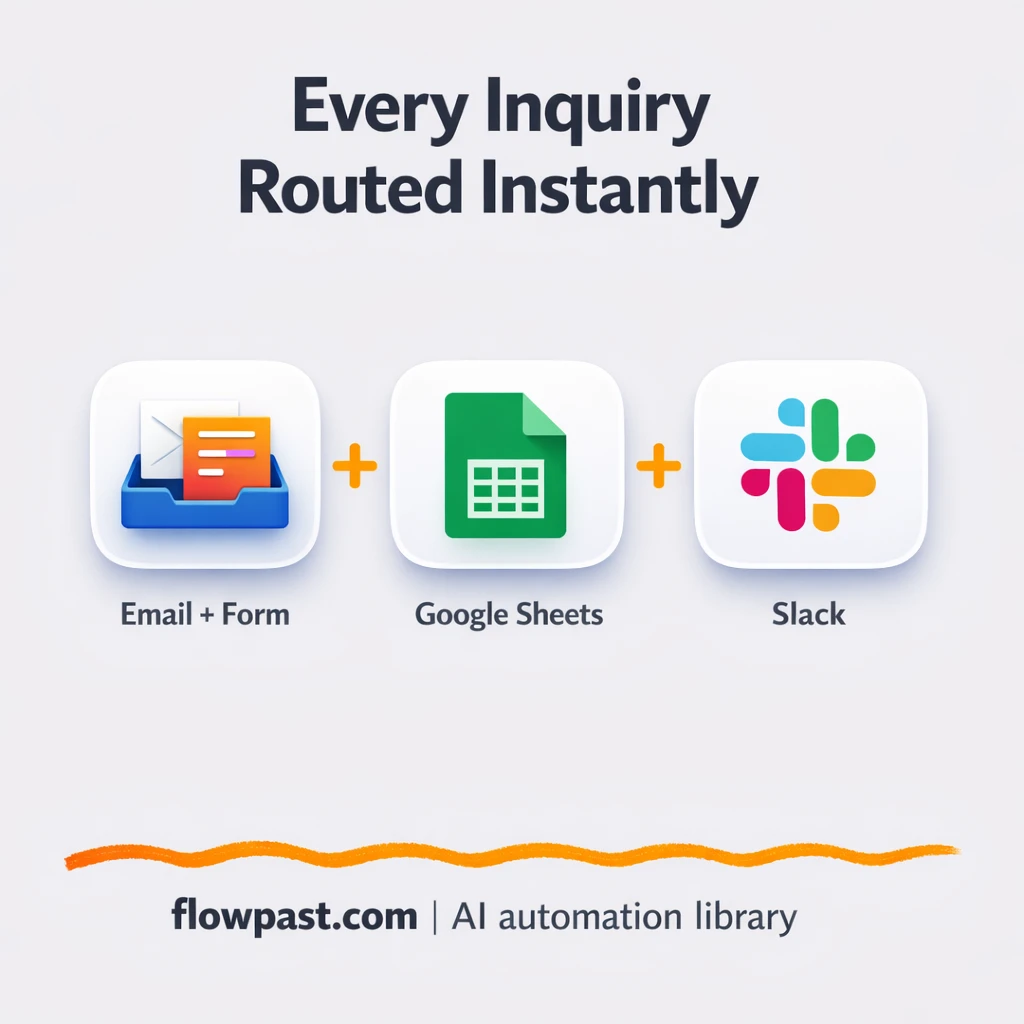 Slack + Google Sheets, never miss customer inquiries - n8n workflow automation template