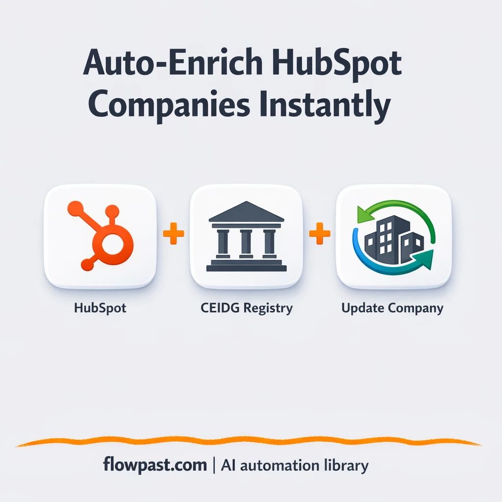HubSpot + CEIDG: company records fill themselves - n8n workflow automation template