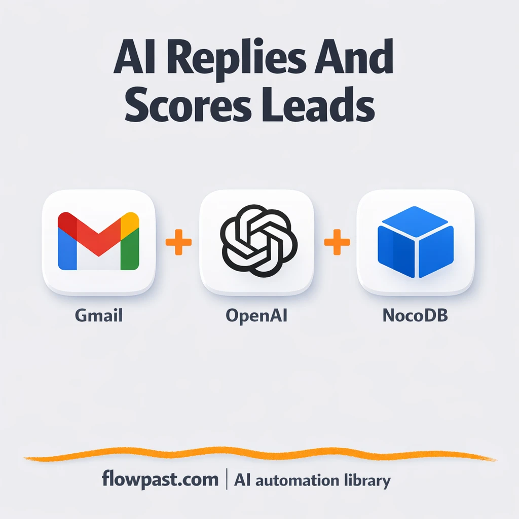 Gmail + Brevo: score leads and draft replies - n8n workflow automation template