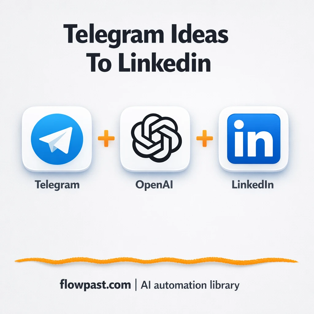 Telegram to LinkedIn, posts drafted and published - n8n workflow automation template
