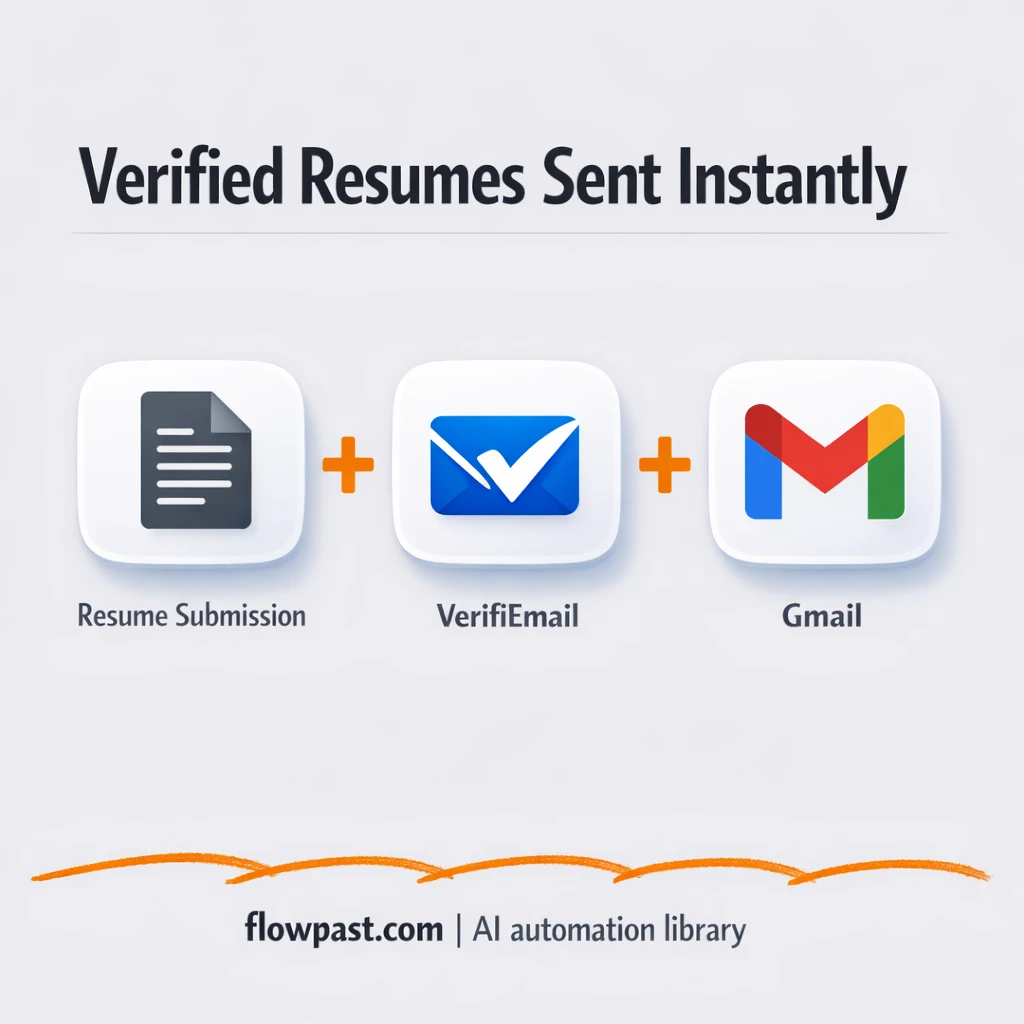 VerifiEmail + Gmail: bounce free resume follow ups - n8n workflow automation template