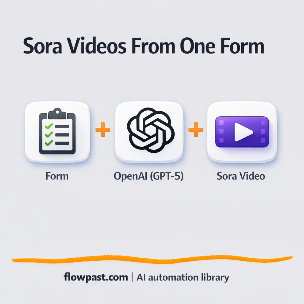 Sora 2 + GPT-5: video links delivered without chasing - n8n workflow automation template