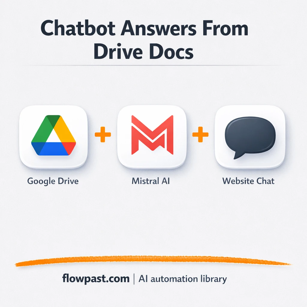 Google Drive + OpenAI: answers your site visitors need - n8n workflow automation template