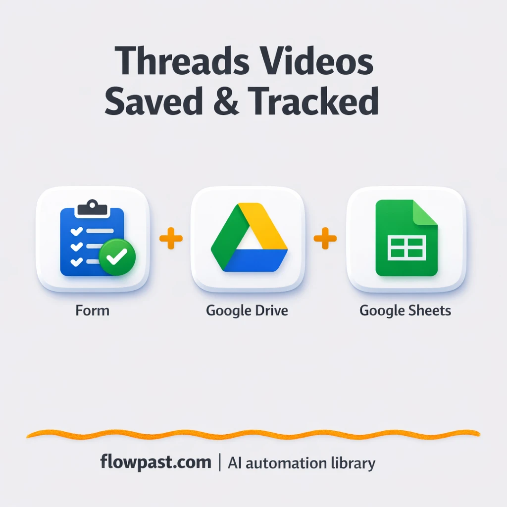 Threads to Google Drive, logged in Google Sheets - n8n workflow automation template