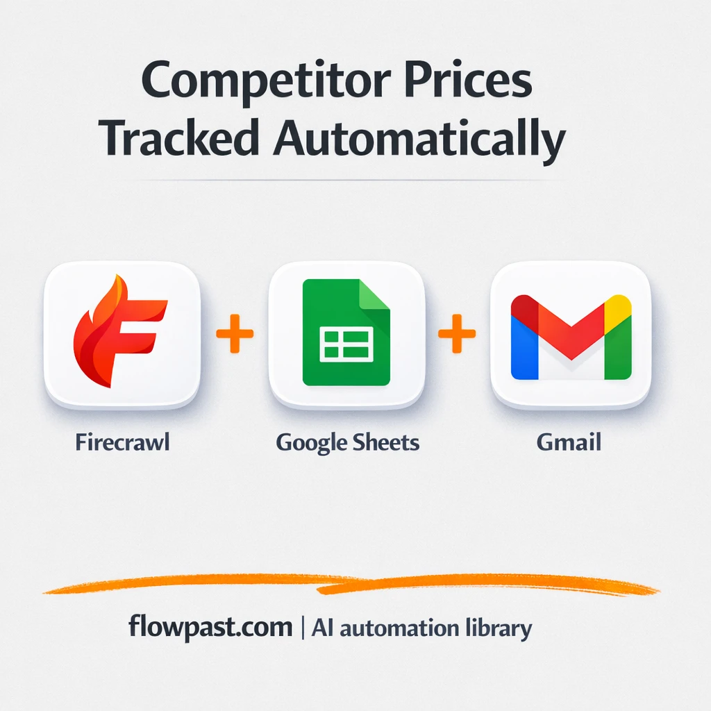 Google Sheets + Gmail: competitor price change alerts - n8n workflow automation template