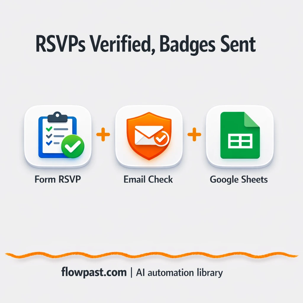 Gmail + Google Sheets: verified RSVPs, clean badges - n8n workflow automation template