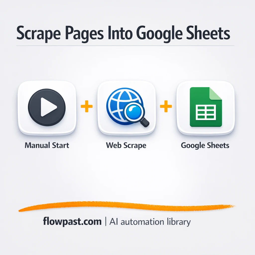 Web pages to Google Sheets, clean lists on demand - n8n workflow automation template