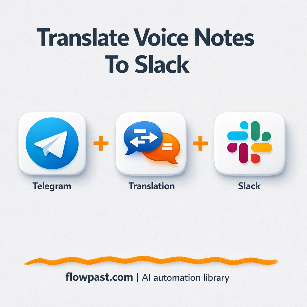 Telegram to Slack, voice notes turned bilingual text - n8n workflow automation template