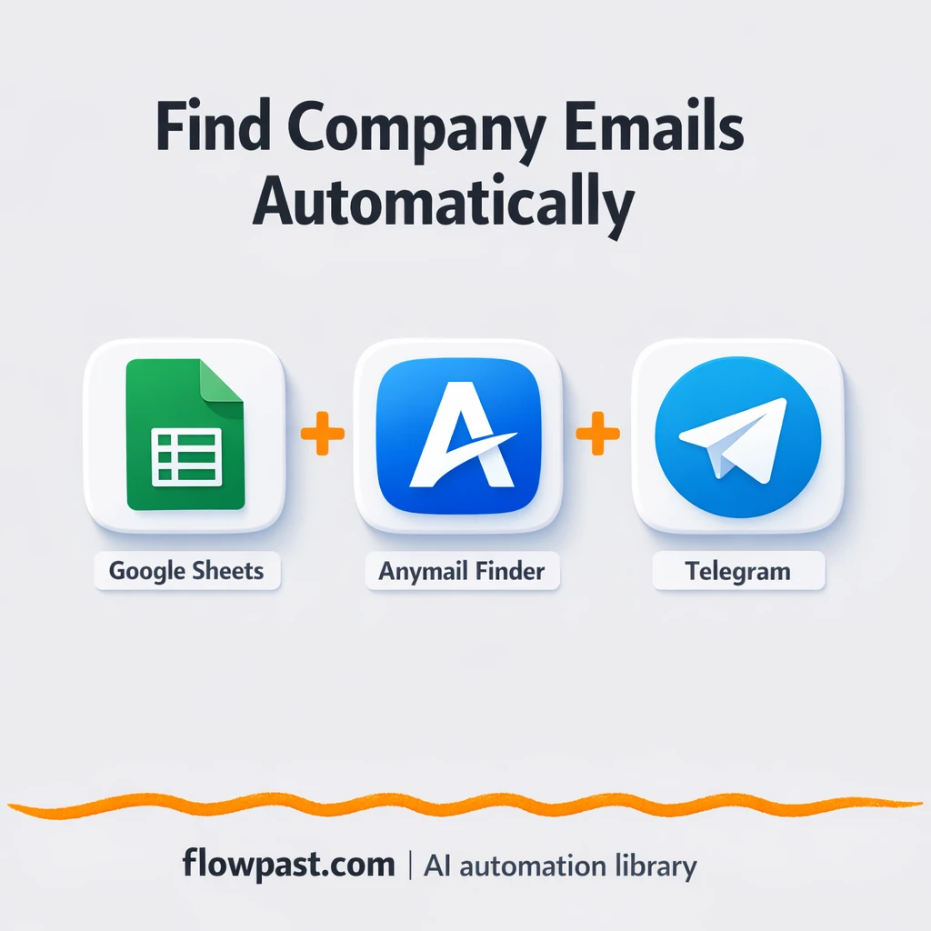 Google Sheets + Anymail Finder: fill lead emails fast - n8n workflow automation template