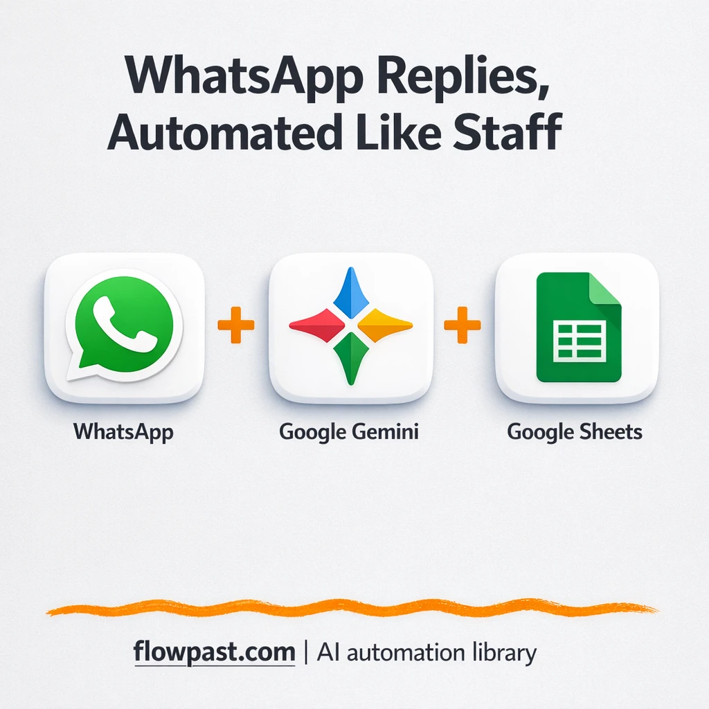 WhatsApp + Google Sheets, instant hotel guest replies - n8n workflow automation template
