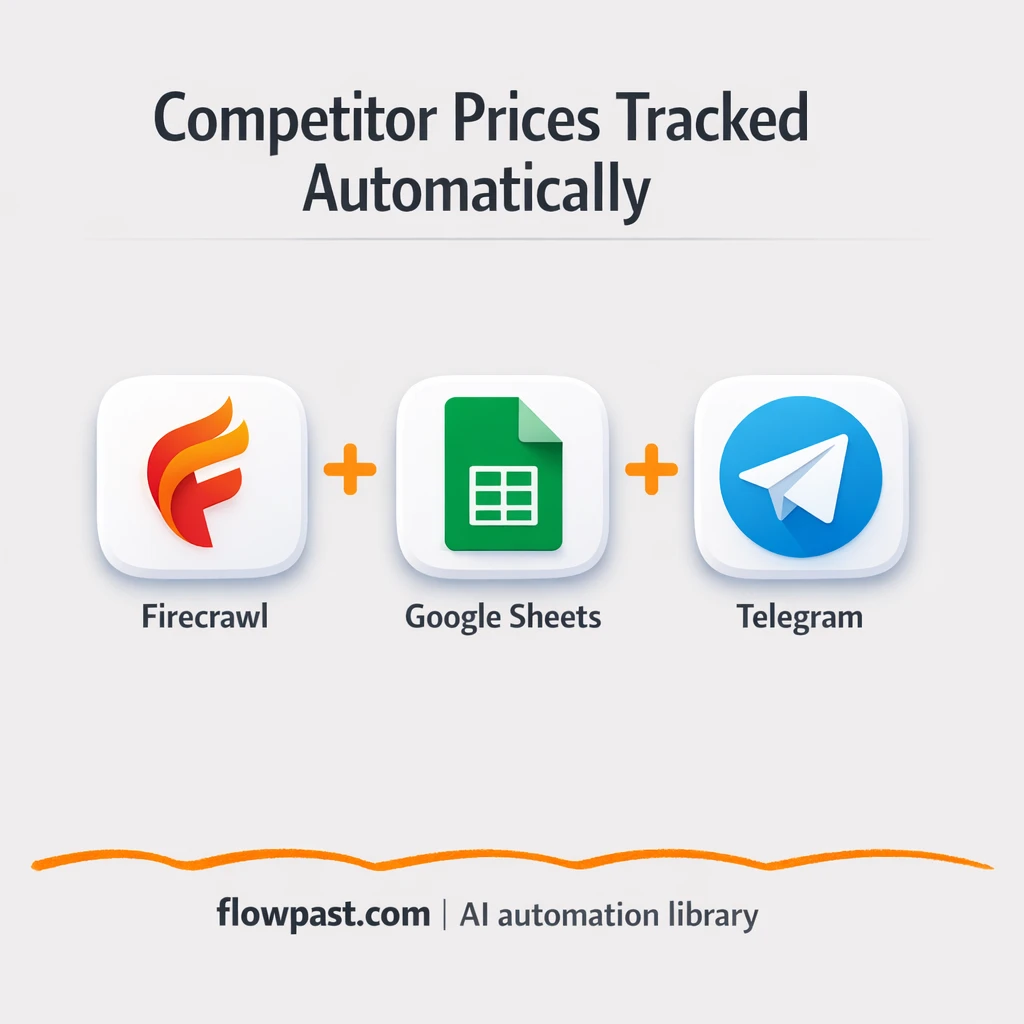 Google Sheets + Telegram: competitor price alerts - n8n workflow automation template