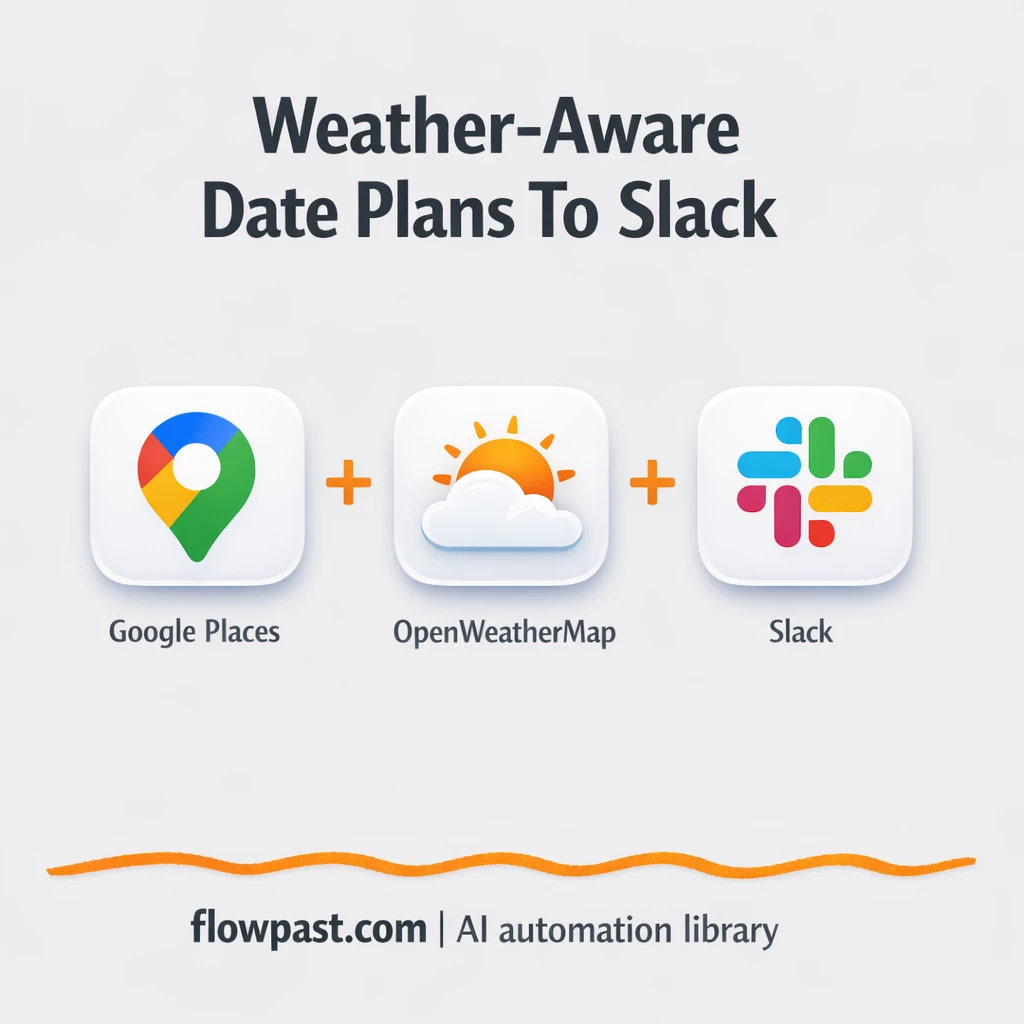 Google Maps to Slack, date plans written for you - n8n workflow automation template