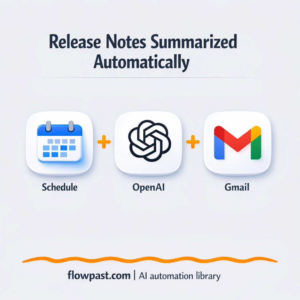 GitHub to Gmail, release summaries you will read - n8n workflow automation template