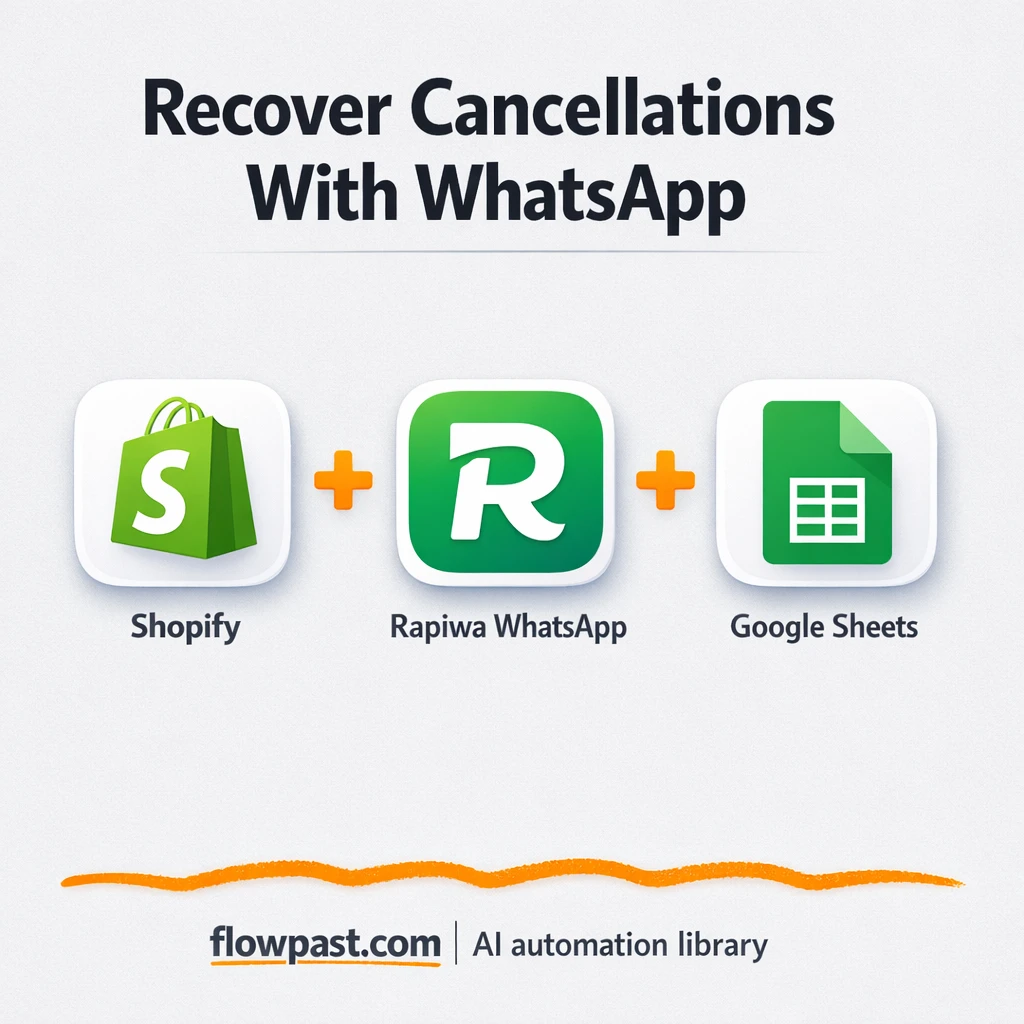 Shopify to WhatsApp, win back canceled orders - n8n workflow automation template