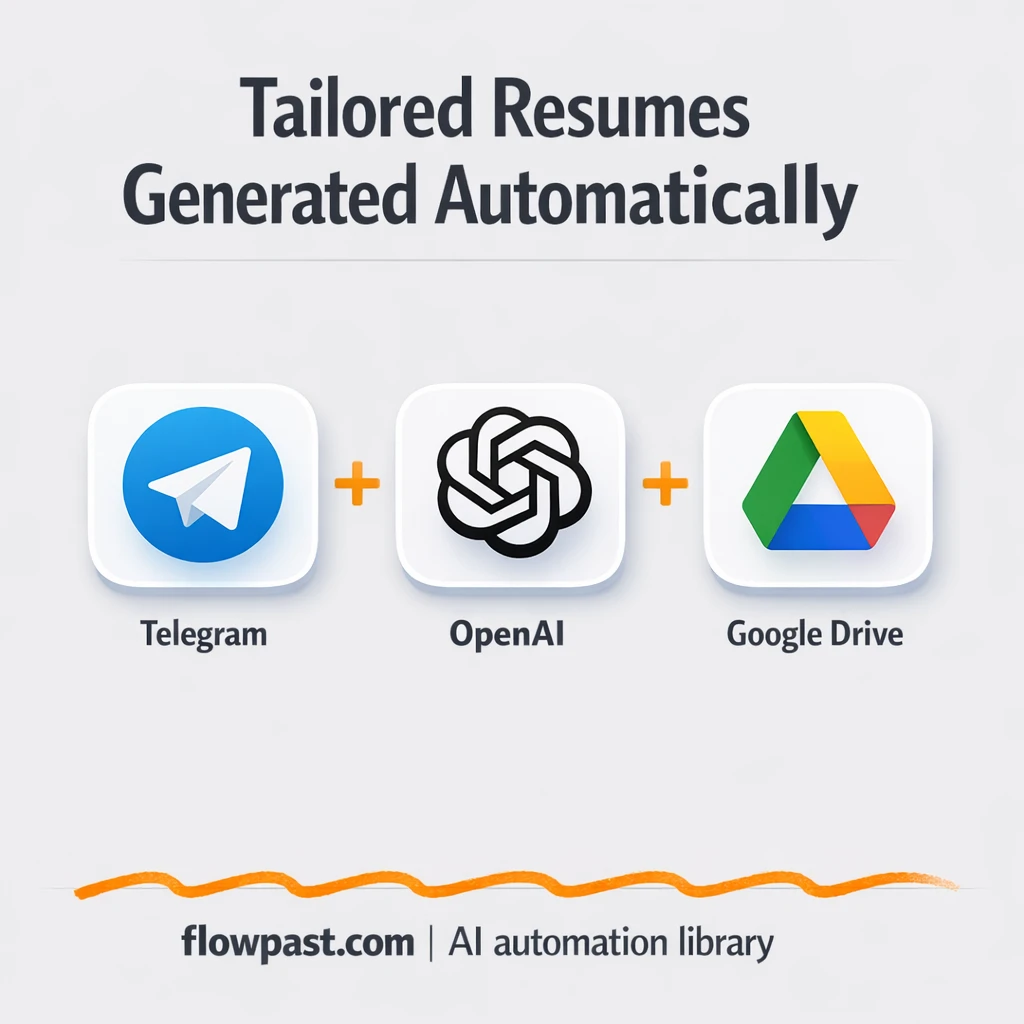 Telegram to Google Drive, polished resume PDFs - n8n workflow automation template