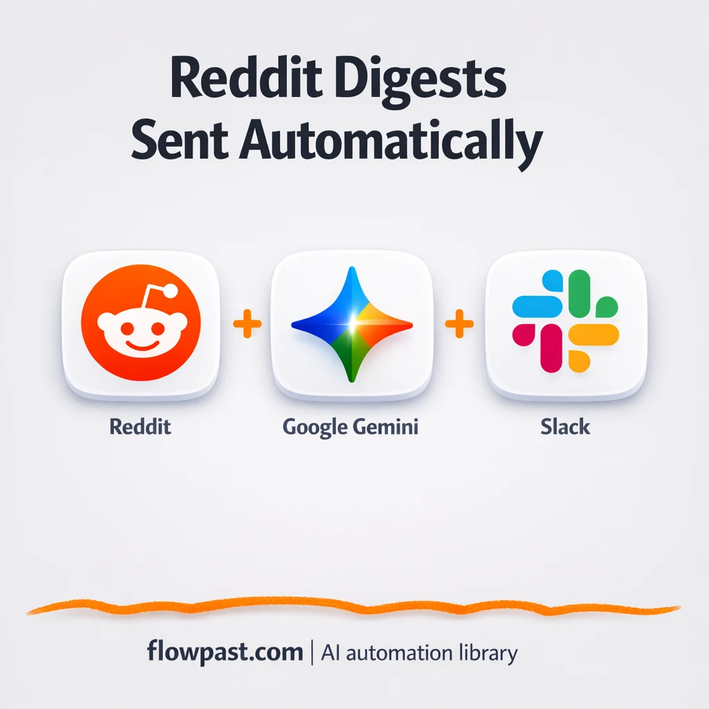Reddit to Slack, a clean digest your team will read - n8n workflow automation template