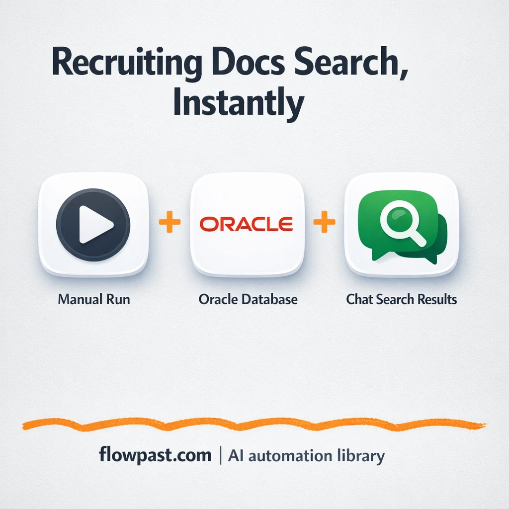 Oracle Database + Telegram: hybrid search demos ready - n8n workflow automation template