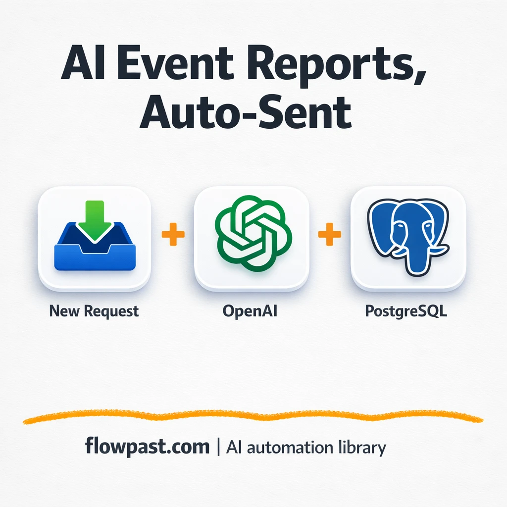 GPT-4 + Gmail, post-event reports sent and filed - n8n workflow automation template