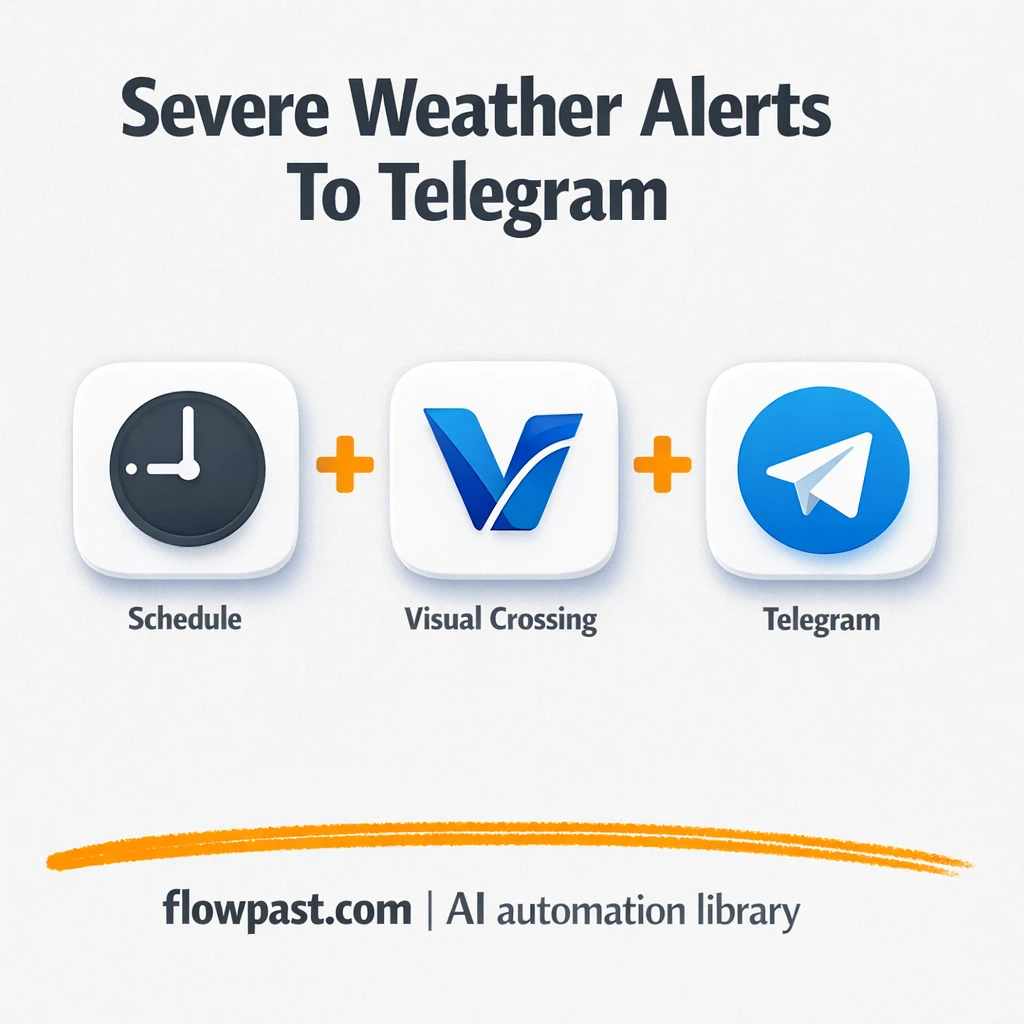 Visual Crossing to Telegram, severe alerts only - n8n workflow automation template