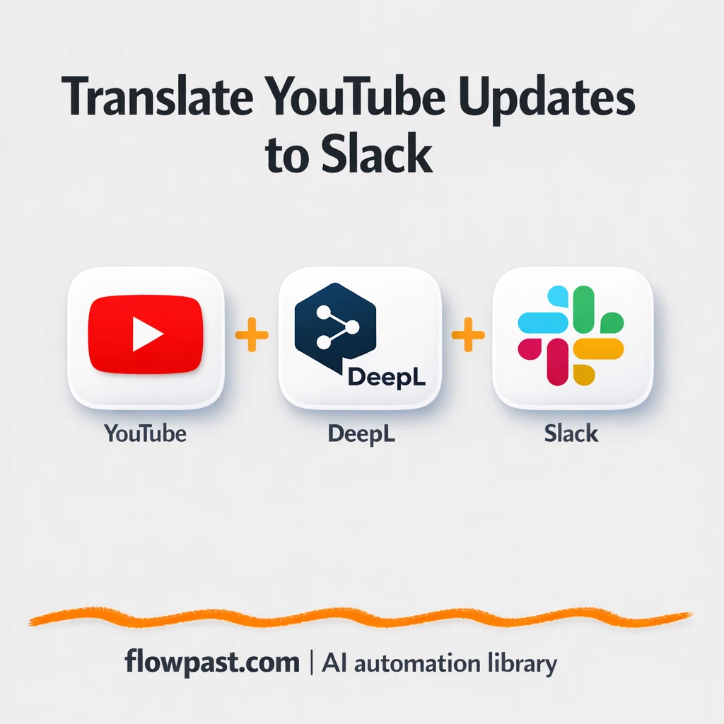 YouTube to Slack, Japanese updates without copy paste - n8n workflow automation template