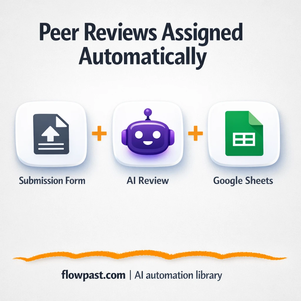 Google Sheets + Gmail: peer reviews tracked and sent - n8n workflow automation template