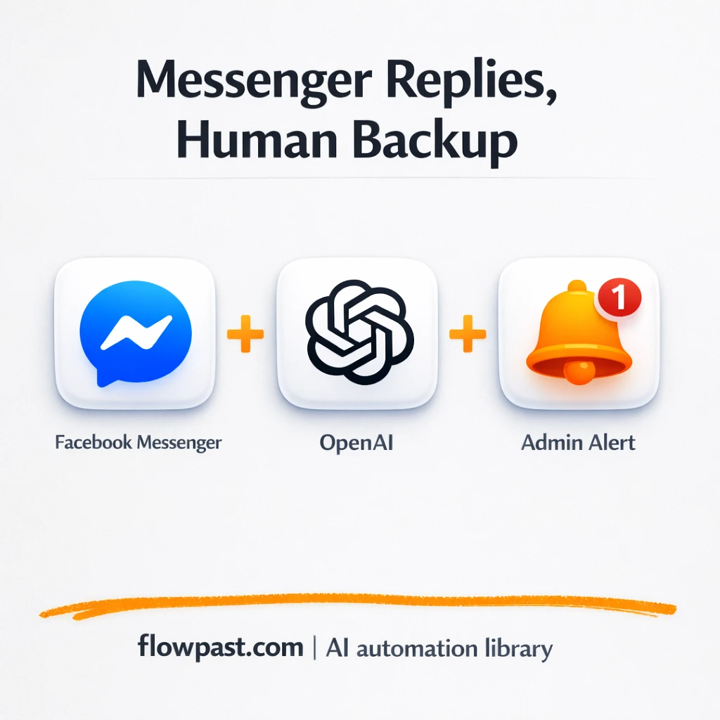 Facebook Messenger + OpenAI: replies with safe handoff - n8n workflow automation template