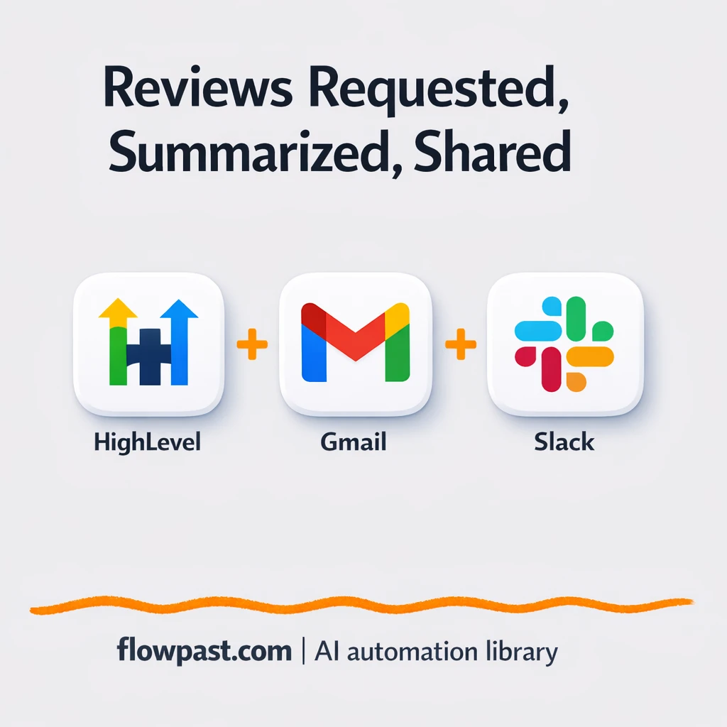 HighLevel to Gmail, review requests sent for you - n8n workflow automation template