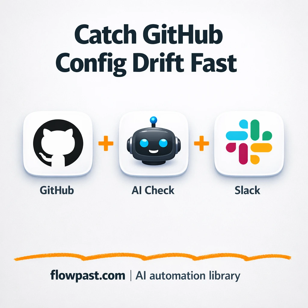 GitHub + Slack alerts that catch config drift early - n8n workflow automation template