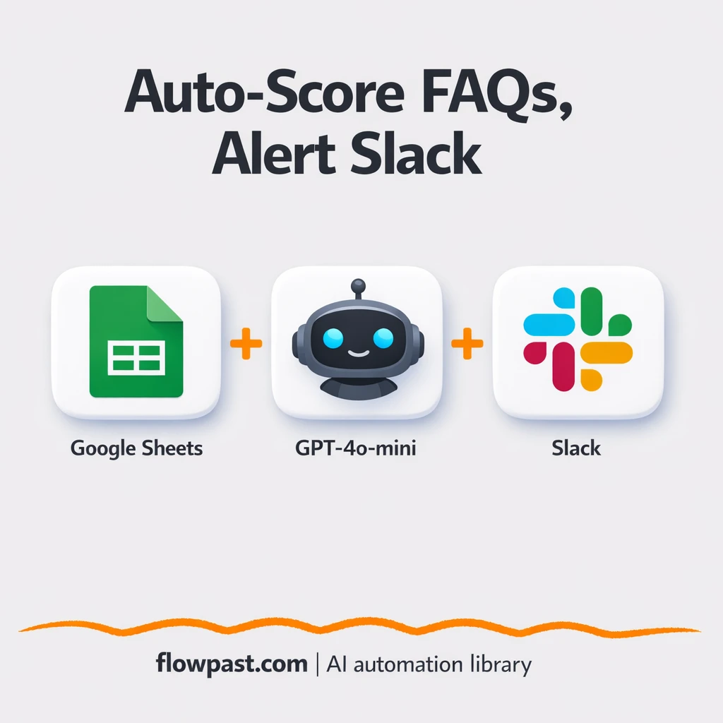 Google Sheets + Slack: catch stale FAQs fast - n8n workflow automation template