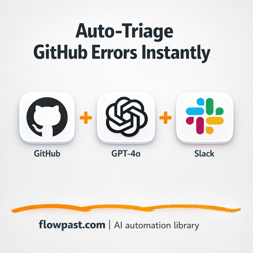 GitHub to Slack, error issues routed and summarized - n8n workflow automation template