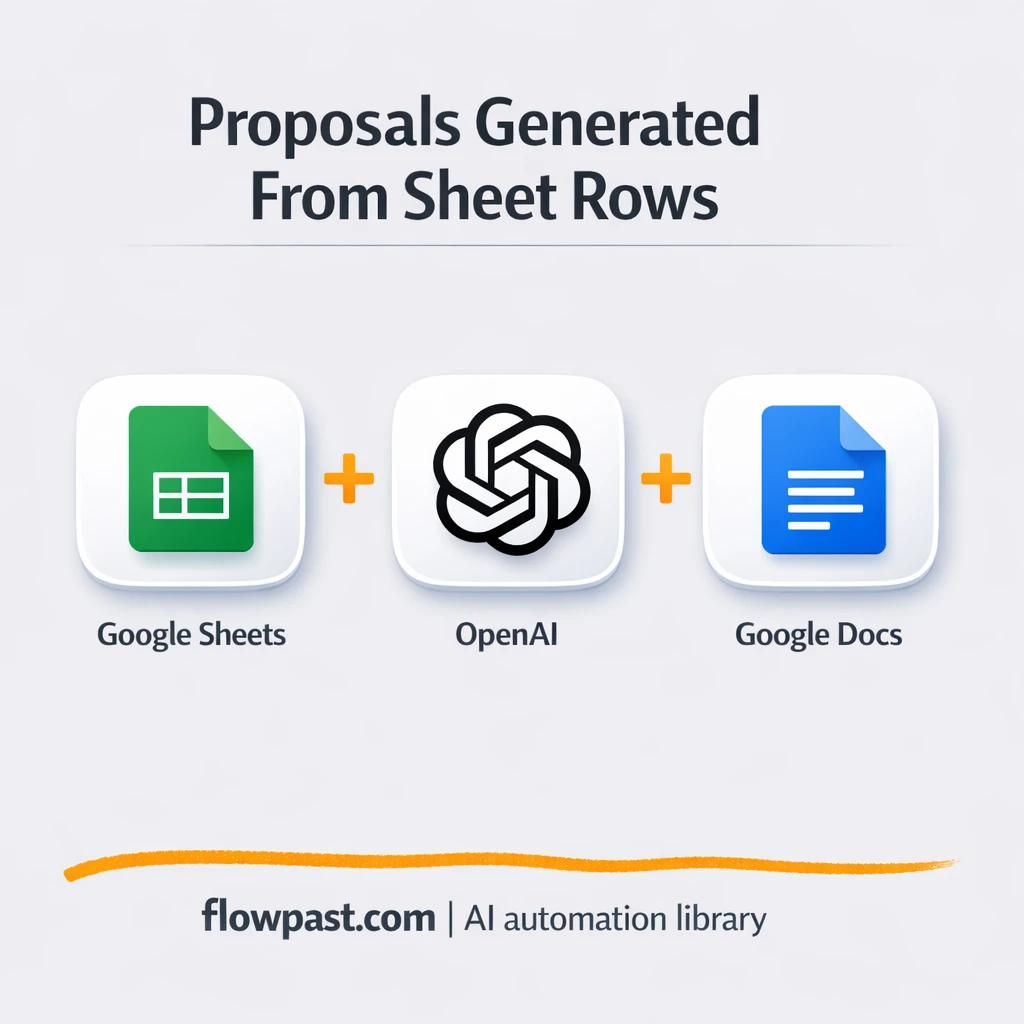 Google Sheets to Google Docs, proposals ready to send - n8n workflow automation template