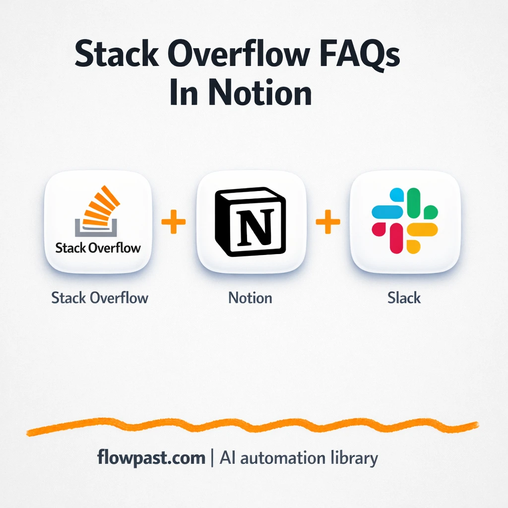 Stack Overflow to Notion, FAQs drafted and shared in Slack - n8n workflow automation template
