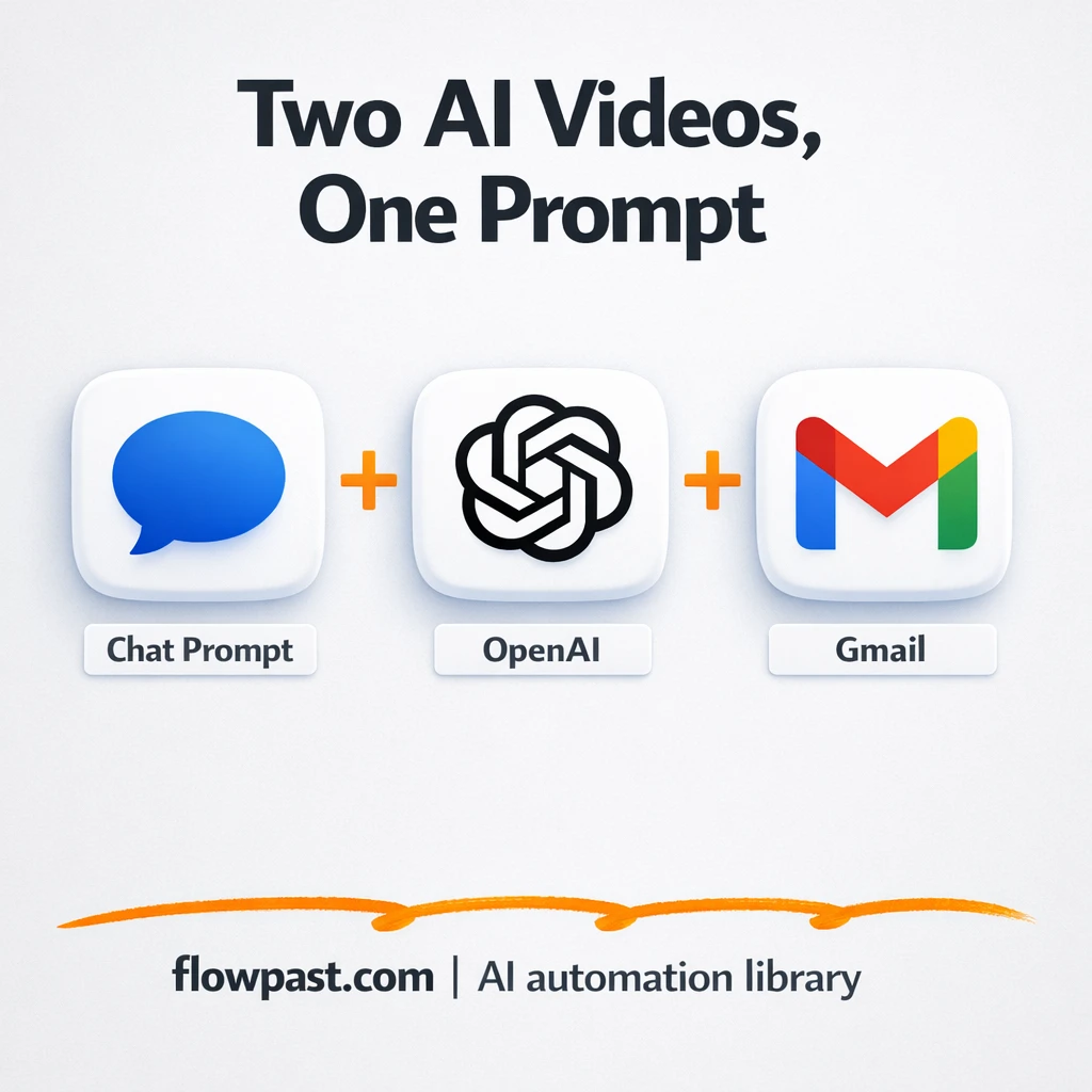 Sora 2 + Gmail: video drafts delivered to your inbox - n8n workflow automation template