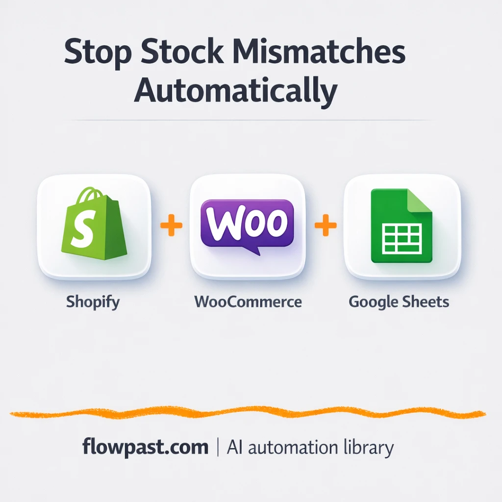 Shopify + WooCommerce: inventory stays in sync - n8n workflow automation template