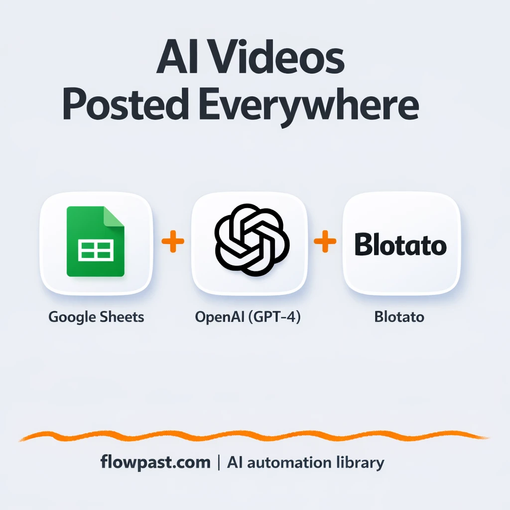 Google Sheets to Blotato, videos published everywhere - n8n workflow automation template