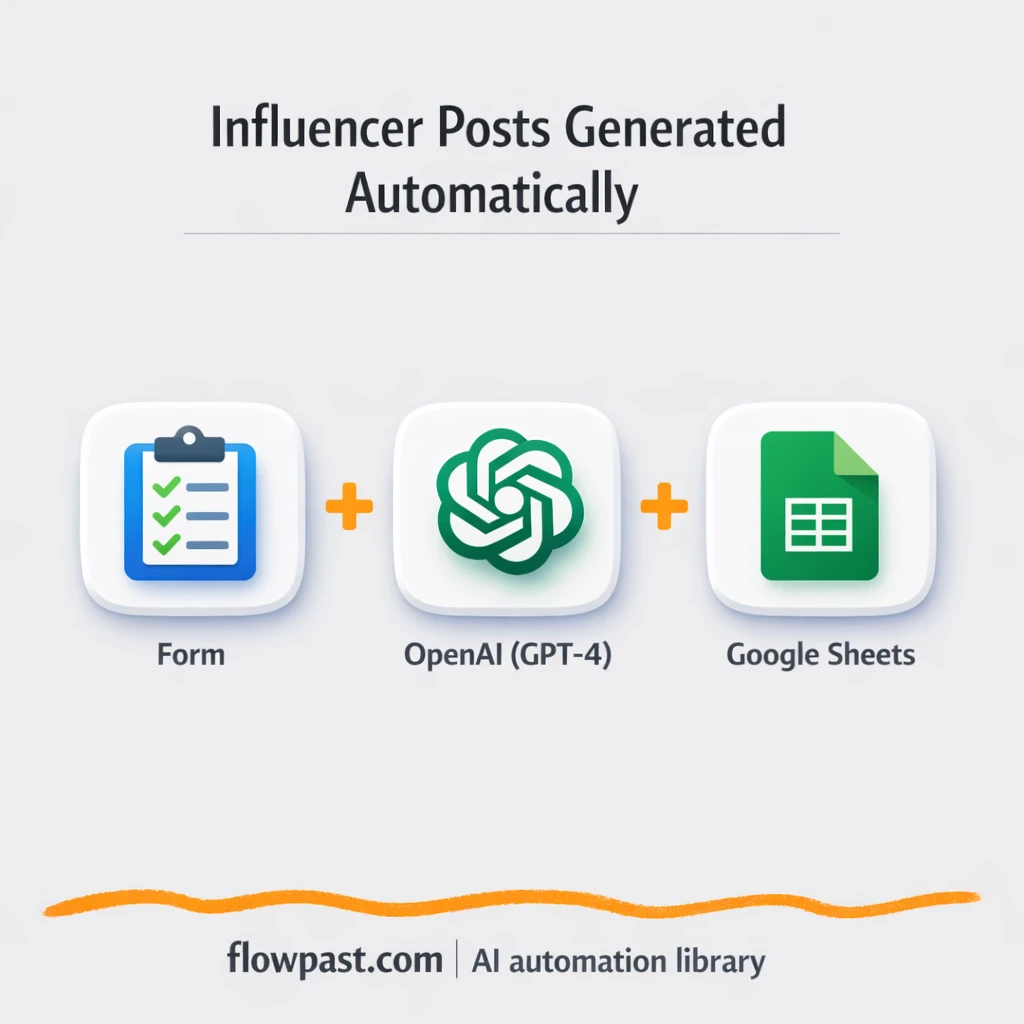 OpenAI + Google Sheets: influencer drafts on demand - n8n workflow automation template