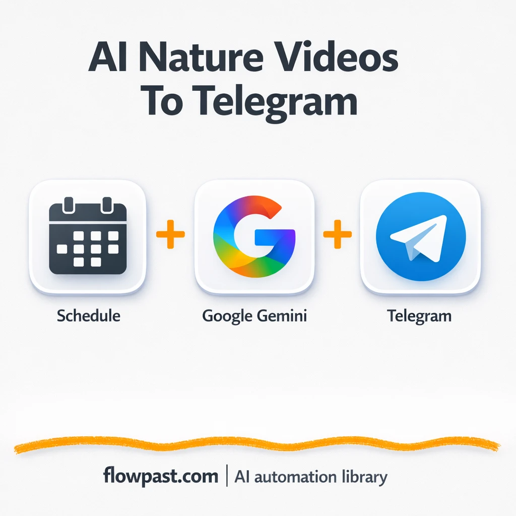 Gemini + Telegram: fresh B-roll videos delivered - n8n workflow automation template