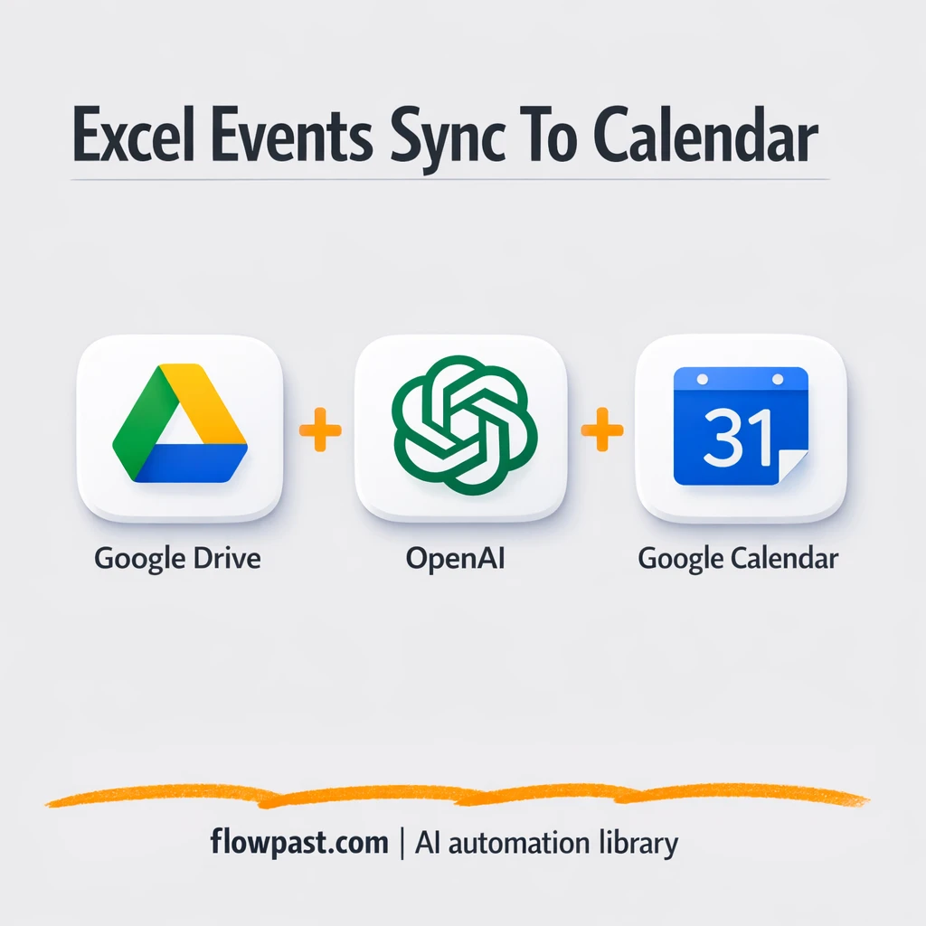 Excel to Google Calendar, schedules stay accurate - n8n workflow automation template