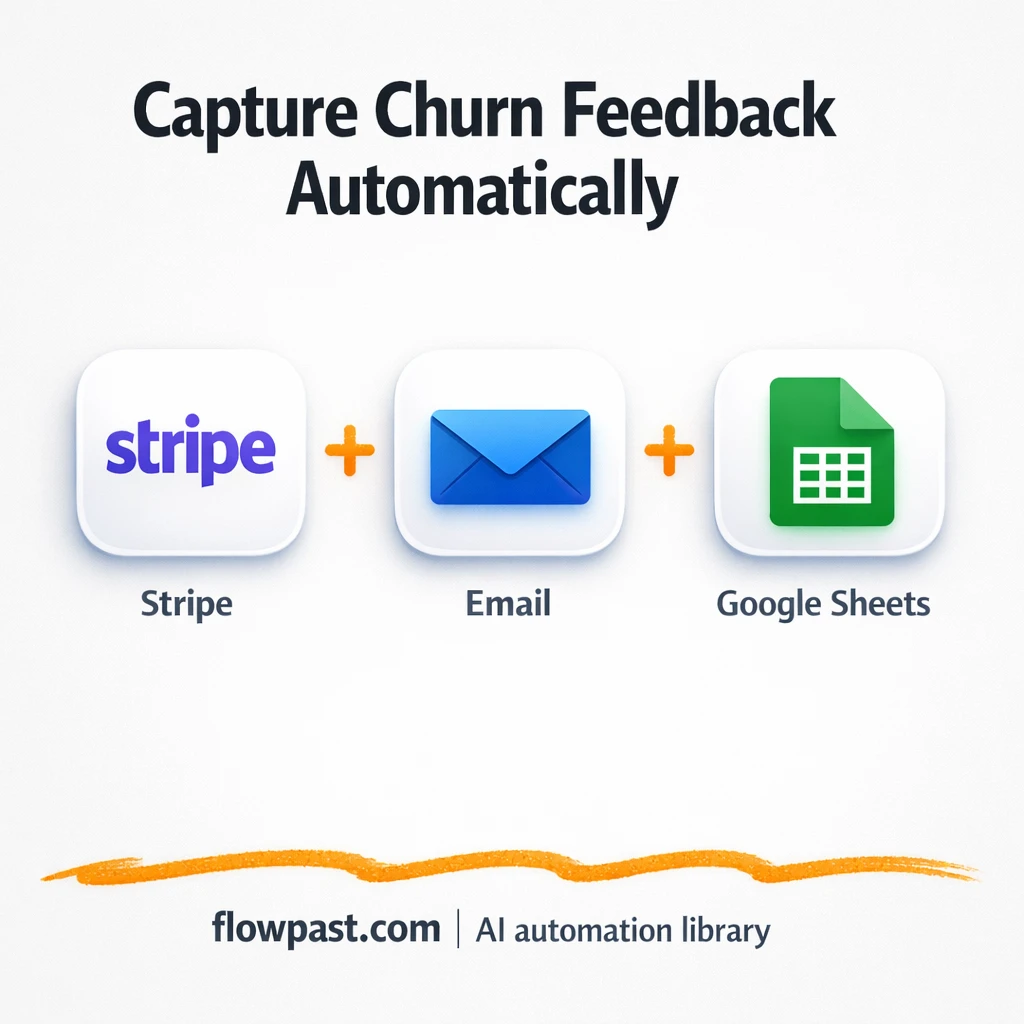 Stripe + Google Sheets: churn reasons you can act on - n8n workflow automation template